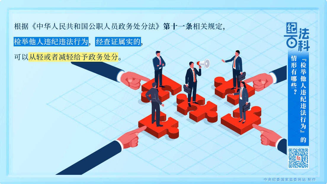 纪法百科丨政务处分法中的“检举他人违纪违法行为”的情形有哪些？